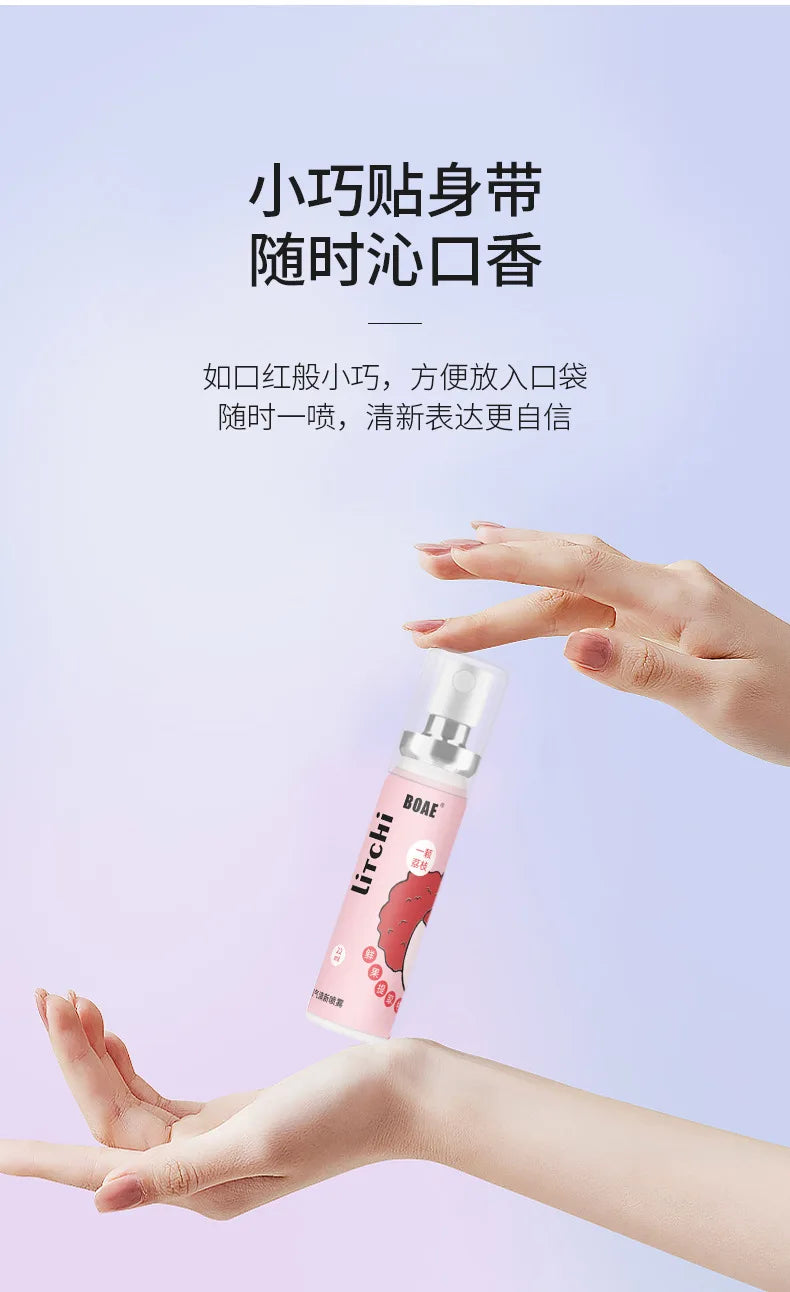 Oral Freshening Spray Natural Fruity Flavor Oral Care Spray Portable Long-lasting Remove Oral Odor for Smoker Освежитель Для Рта