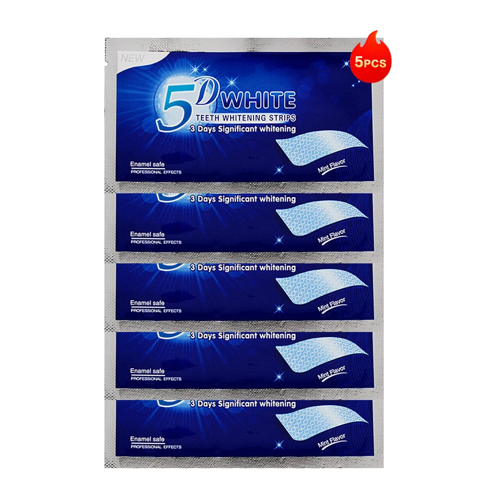 5D Whitening Teeth Stickers White Teeth Gel Teeth Whitening Strips Clean Teeth Yellow Smoke Stains Tea Stains Oral Hygiene Care