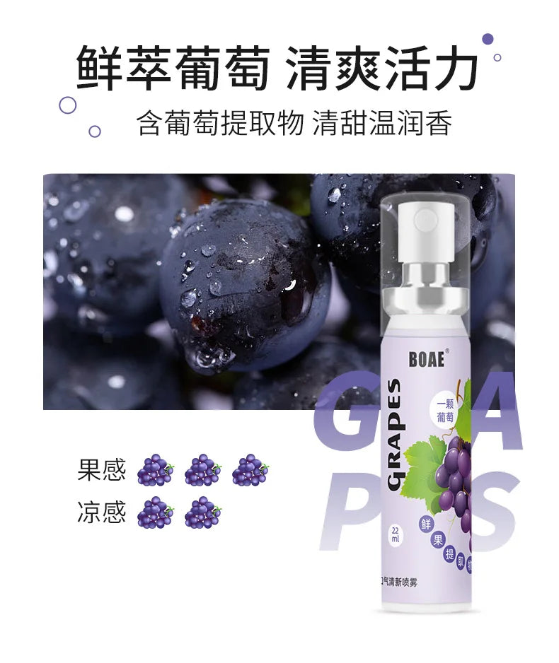 Oral Freshening Spray Natural Fruity Flavor Oral Care Spray Portable Long-lasting Remove Oral Odor for Smoker Освежитель Для Рта