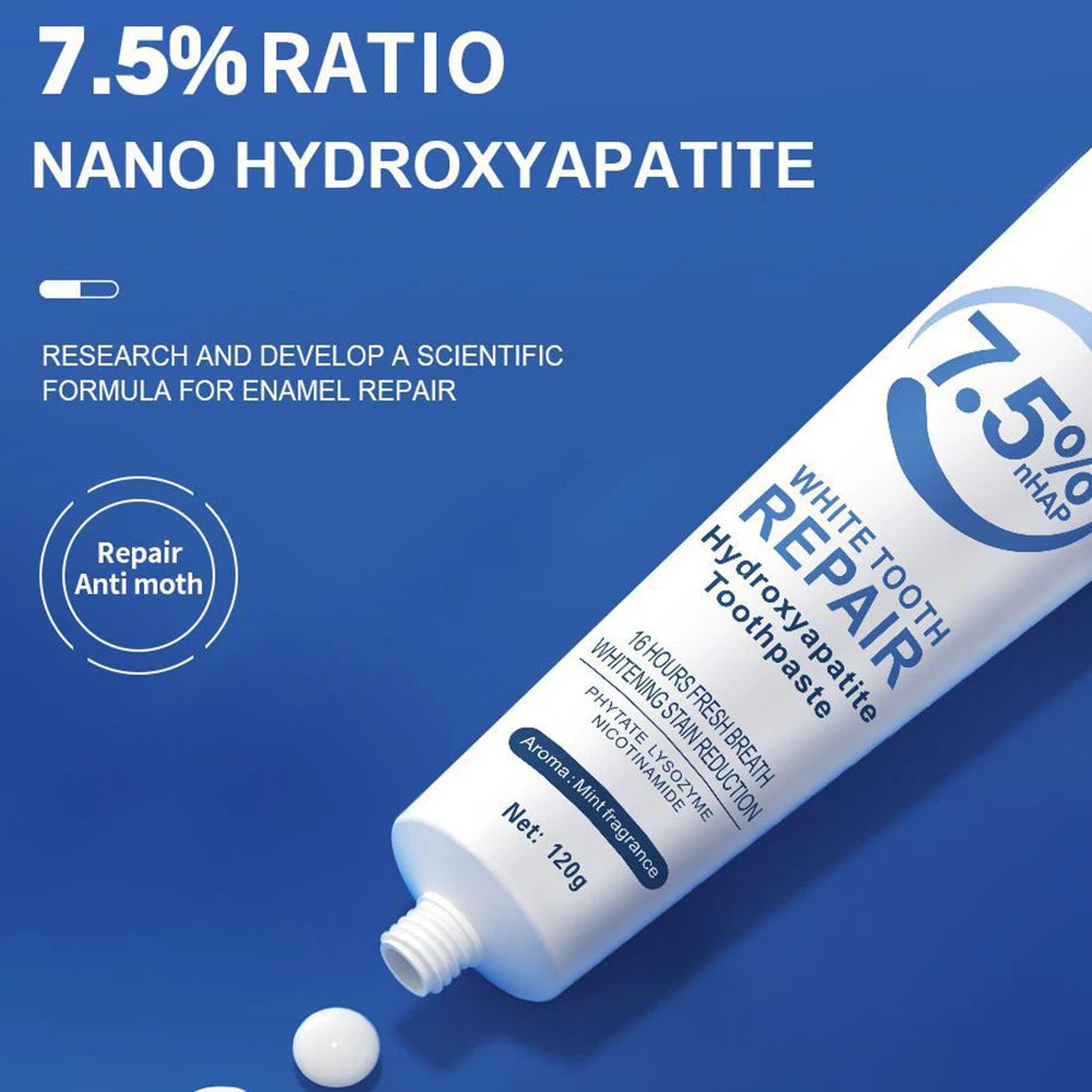 120g Whitening Toothpaste Hydroxyapatite Protect Gum Health Remove Plaque Stains Fresh Bad Breath Deep Clean Brightening Tooth