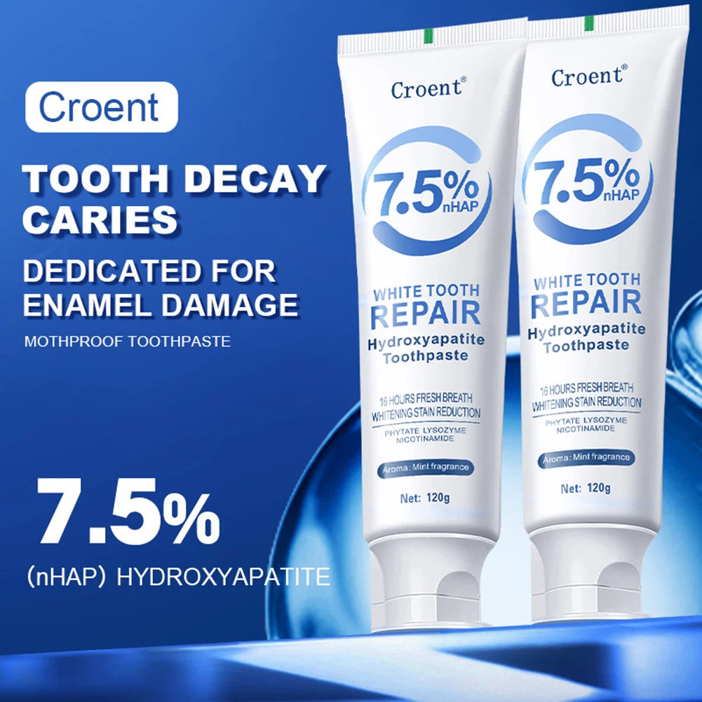 120g Whitening Toothpaste Hydroxyapatite Protect Gum Health Remove Plaque Stains Fresh Bad Breath Deep Clean Brightening Tooth
