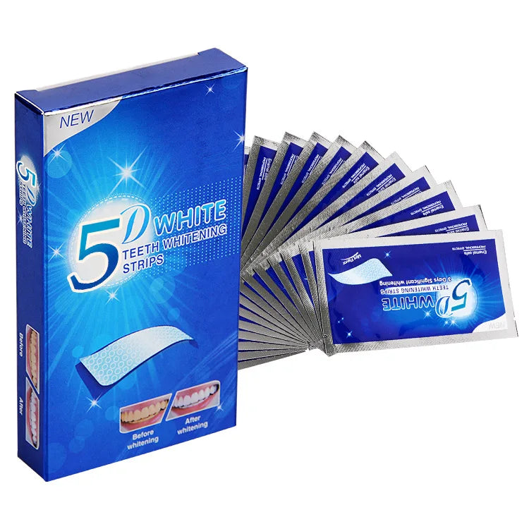 5D Whitening Teeth Stickers White Teeth Gel Teeth Whitening Strips Clean Teeth Yellow Smoke Stains Tea Stains Oral Hygiene Care