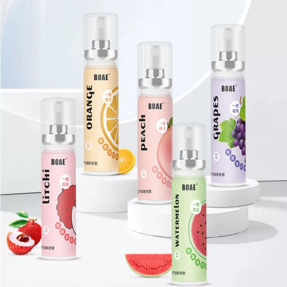 Oral Freshening Spray Natural Fruity Flavor Oral Care Spray Portable Long-lasting Remove Oral Odor for Smoker Освежитель Для Рта