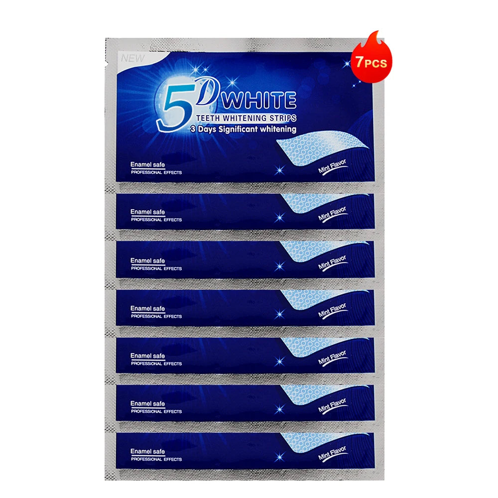 5D Whitening Teeth Stickers White Teeth Gel Teeth Whitening Strips Clean Teeth Yellow Smoke Stains Tea Stains Oral Hygiene Care