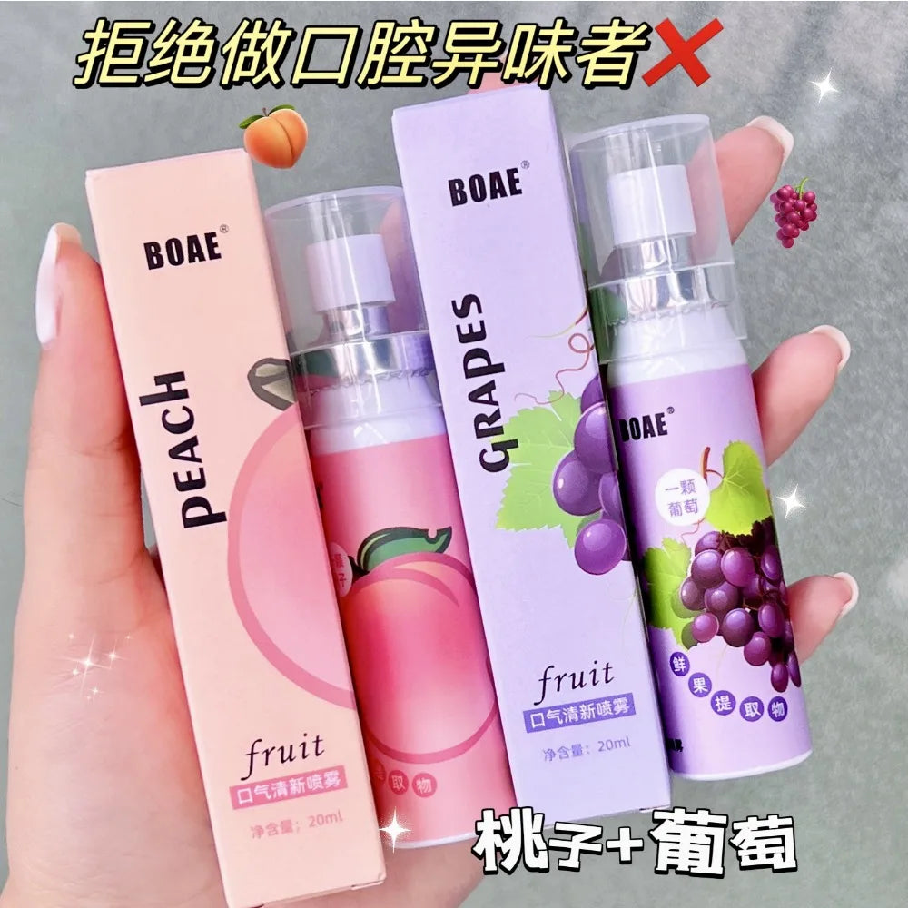Oral Freshening Spray Natural Fruity Flavor Oral Care Spray Portable Long-lasting Remove Oral Odor for Smoker Освежитель Для Рта