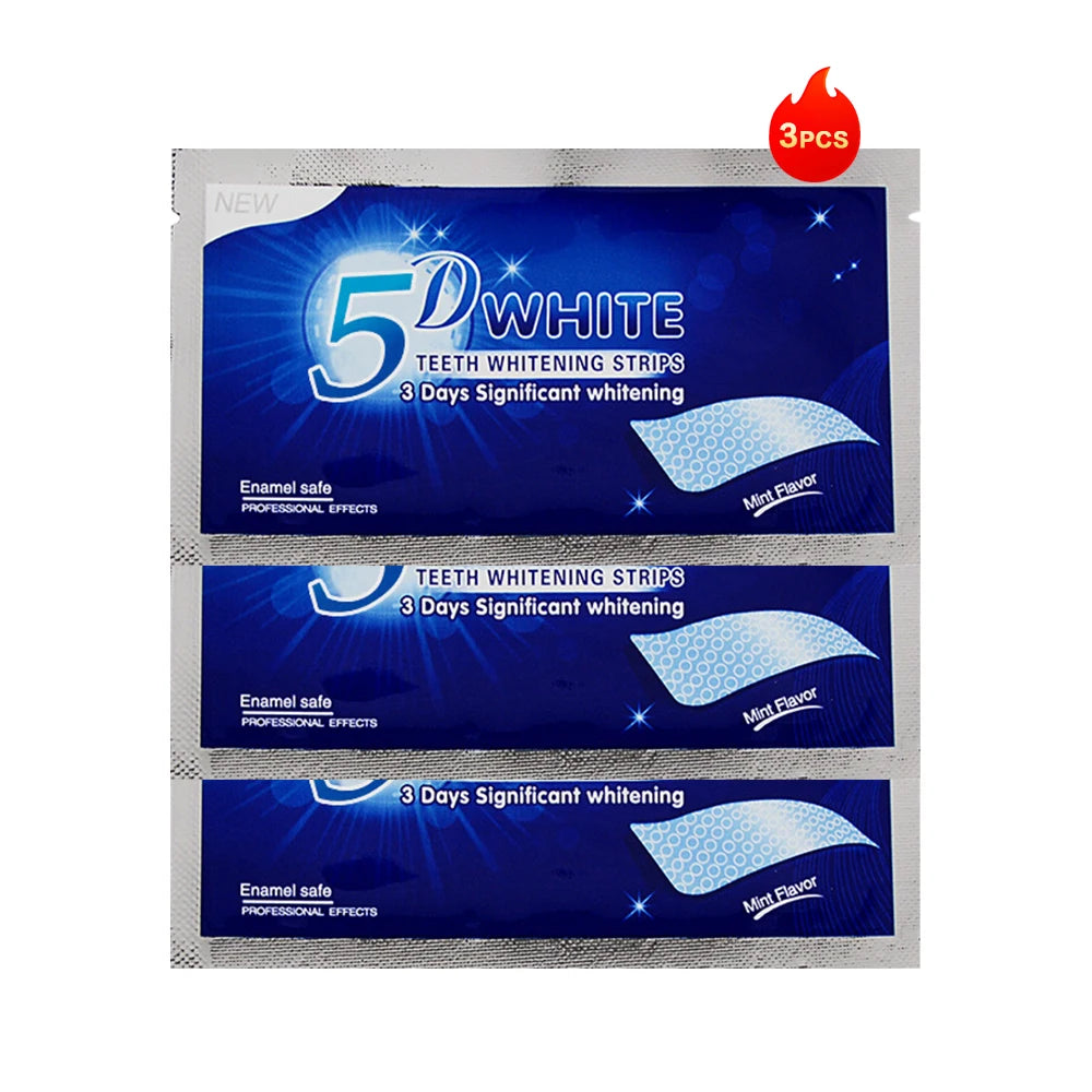 5D Whitening Teeth Stickers White Teeth Gel Teeth Whitening Strips Clean Teeth Yellow Smoke Stains Tea Stains Oral Hygiene Care