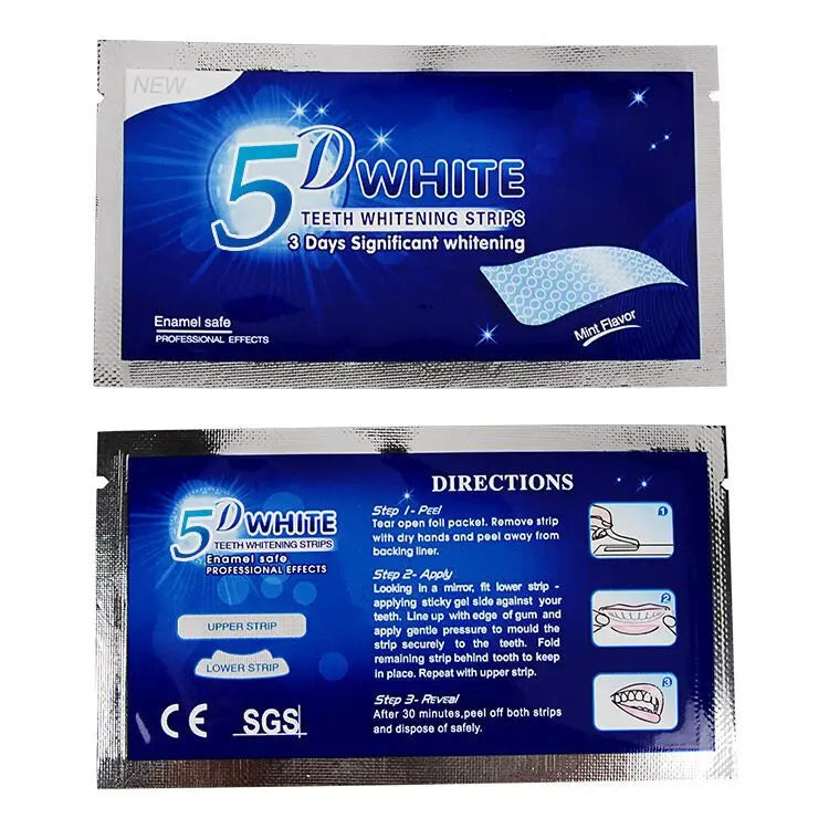 5D Whitening Teeth Stickers White Teeth Gel Teeth Whitening Strips Clean Teeth Yellow Smoke Stains Tea Stains Oral Hygiene Care