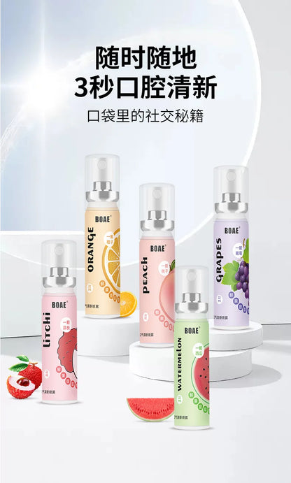 Oral Freshening Spray Natural Fruity Flavor Oral Care Spray Portable Long-lasting Remove Oral Odor for Smoker Освежитель Для Рта