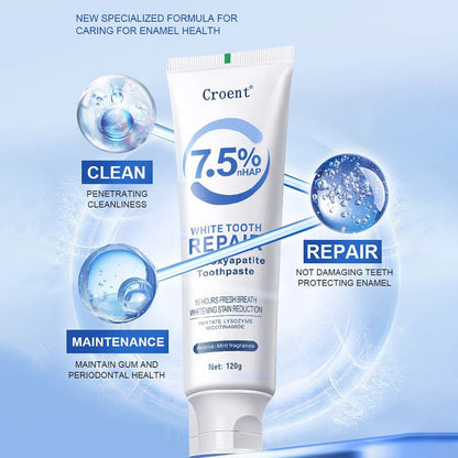 120g Whitening Toothpaste Hydroxyapatite Protect Gum Health Remove Plaque Stains Fresh Bad Breath Deep Clean Brightening Tooth